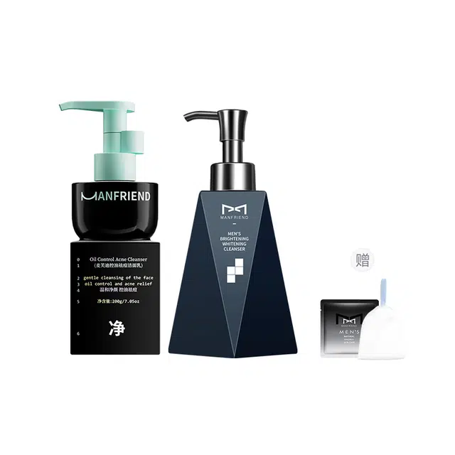 麦芙迪 男士早控油晚美白洗面奶分时洁面乳 去角质去黑头控油收缩毛孔淡痘印清洁祛痘祛粉刺美白舒缓 温和不绷紧