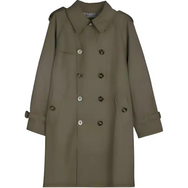 唔刃 工装美式复古经典战壕防风风衣 男款