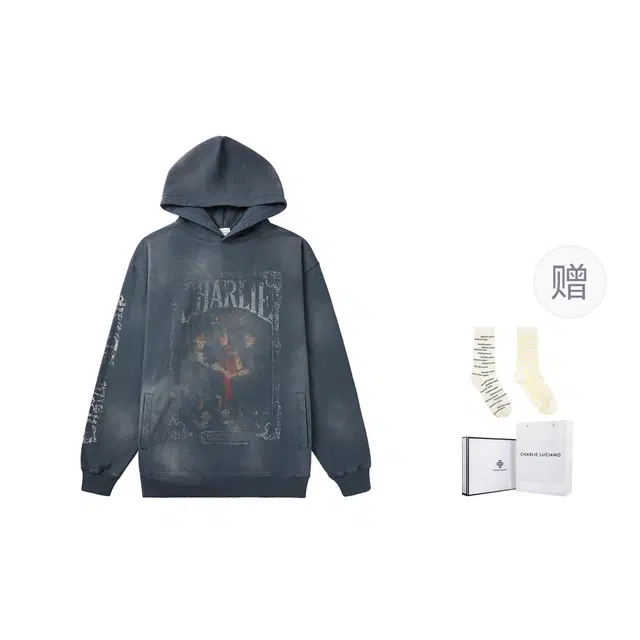 Charlie Luciano Hoodie Deep Grey