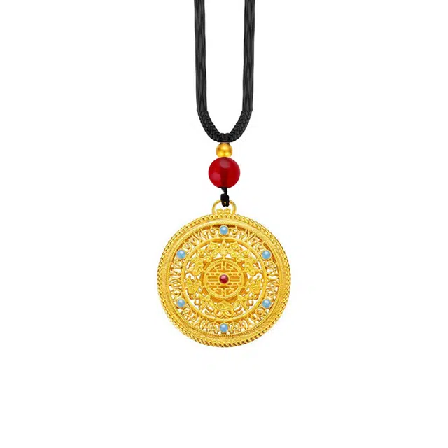 【正财偏财滚滚来】 千桐 转动罗盘风生水起！ 新中式国潮复古风八宝花盘#好运 合金 挂件 男女同款情侣款