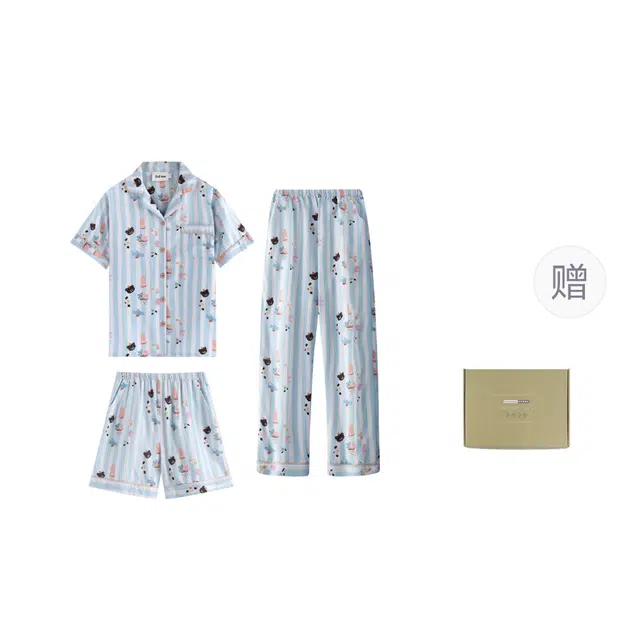 侘町 甜美透气亲肤柔软可外穿家居服睡衣礼盒 女款