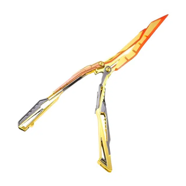 悦米乐 蝴蝶刃合金可折叠甩刀 炫酷潮流 成品模型