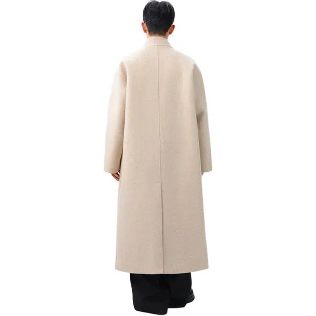 佐菲利 美式高级感西装领毛呢韩版中长款呢子外套氛围感情侣大衣 男女同款