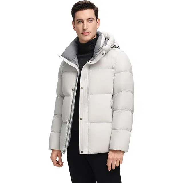 鸭鸭 泡芙系列 高充绒时尚韩版休闲百搭短款连帽冬季外套户外运动防风保暖加厚面包羽绒服 男女同款