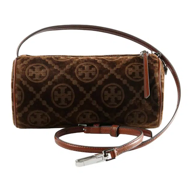 Tory Burch T Monogram Cylinder Bag Small Sun Beige