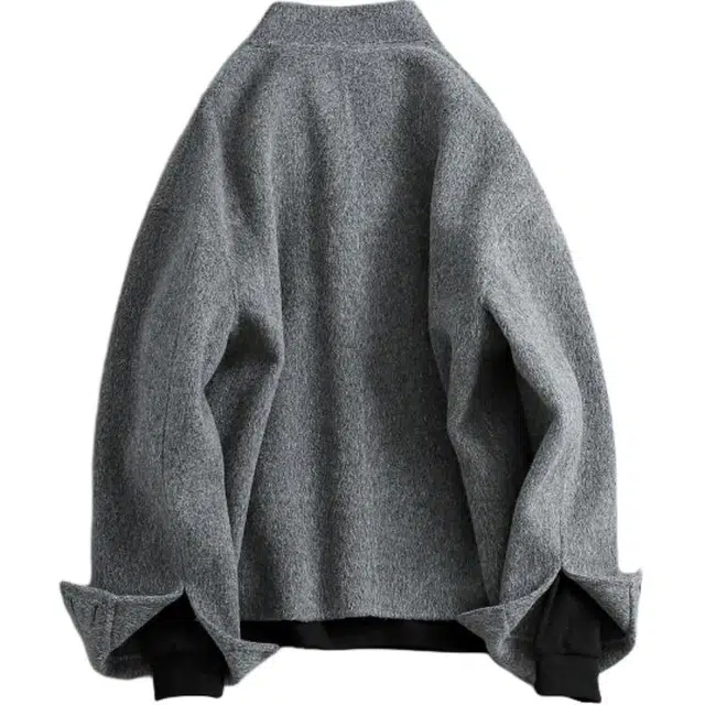 宫奴 日系复古潮牌简约时尚休闲双面呢羊毛立领大衣 男女同款