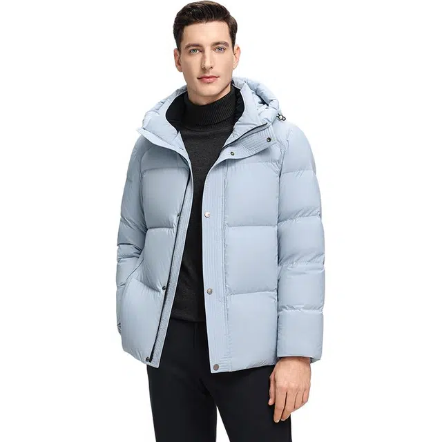 鸭鸭 泡芙系列 高充绒时尚韩版休闲百搭短款连帽冬季外套户外运动防风保暖加厚面包羽绒服 男女同款