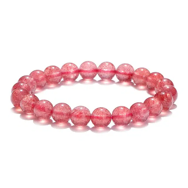 周纪福 甜美新中式百搭#好运 草莓晶 手串 男女同款情侣款