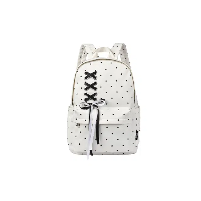 森马 氛围感书包波点印花旅游轻便背包 尼龙 双肩包 常规 女款 多色