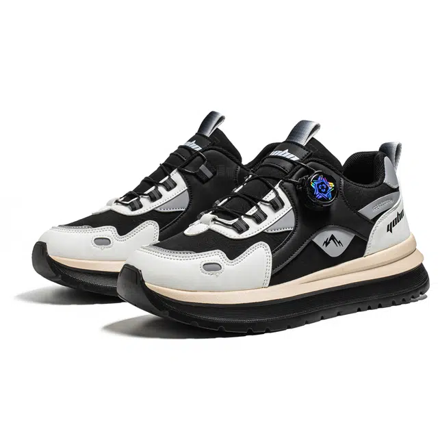 复古港风旋钮设计厚底增高时尚百搭户外运动日常通勤阿甘鞋 老爹鞋 男款