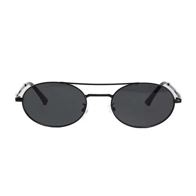 肯默 双梁金属框时尚潮流遮阳防紫外线墨镜 圆形 太阳眼镜 男女同款情侣款