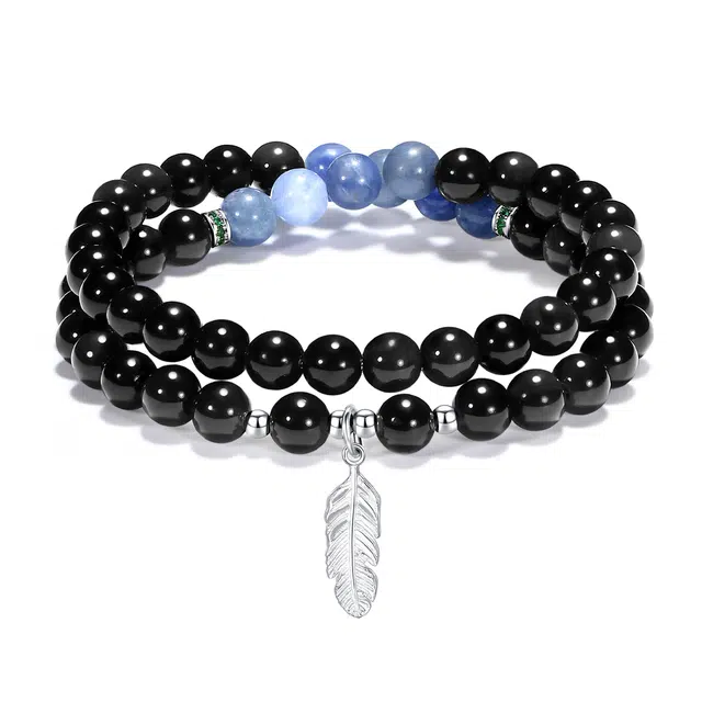 【普陀山已过香】 普陀山文创 时来运转招财纳福新中式转运圆满吉祥如意祥瑞赐福诸事顺利简约百搭大气手饰#好运 黑曜石 手串 男女同款情侣款