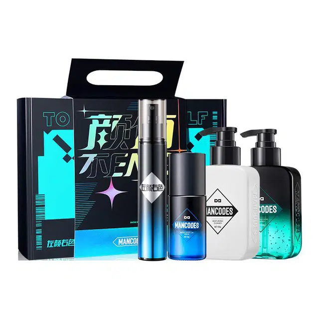 左颜右色 氨基酸水乳套装礼盒 滋润 除螨洗面奶+洁面乳+补水喷雾+保湿面霜