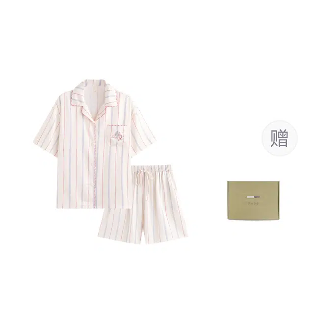 侘町 卡通柔软透气亲肤休闲时尚家居服睡衣礼盒 女款