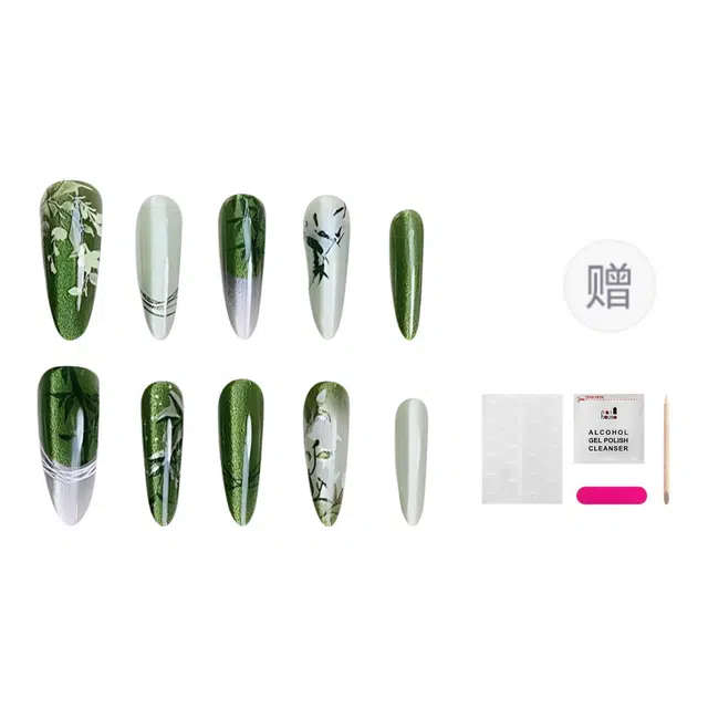 嘉比兔 绿野仙踪可拆卸式  穿戴甲 椭圆纯色晕染 新中式