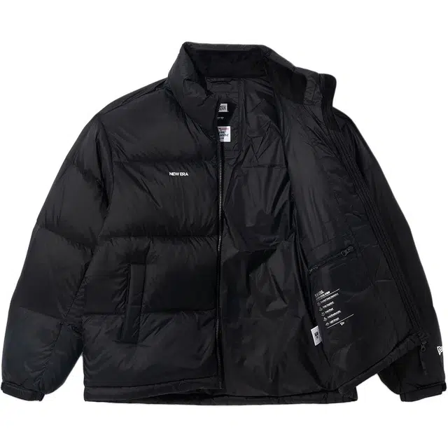 New Era x MLB FW25 Classic Logo Down Jacket Black