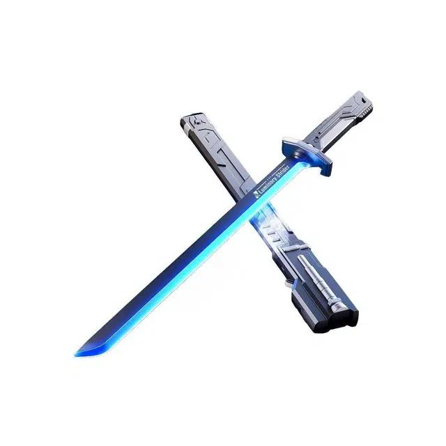 幽幽谷娜娜 拔刀火花战刃 炫酷潮流七彩流光喷雾光剑 高级黑科技玩具 其他静态模型