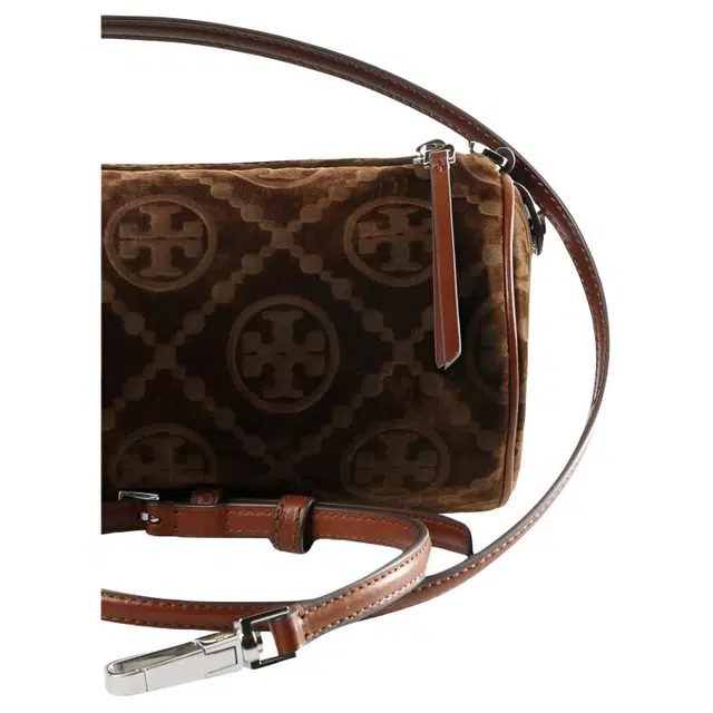 Tory Burch T Monogram Cylinder Bag Small Sun Beige