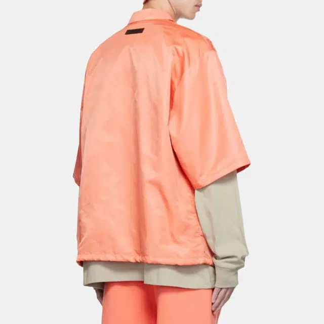 Fear of God Essentials FW22 Ss Nylon Shirt Coral