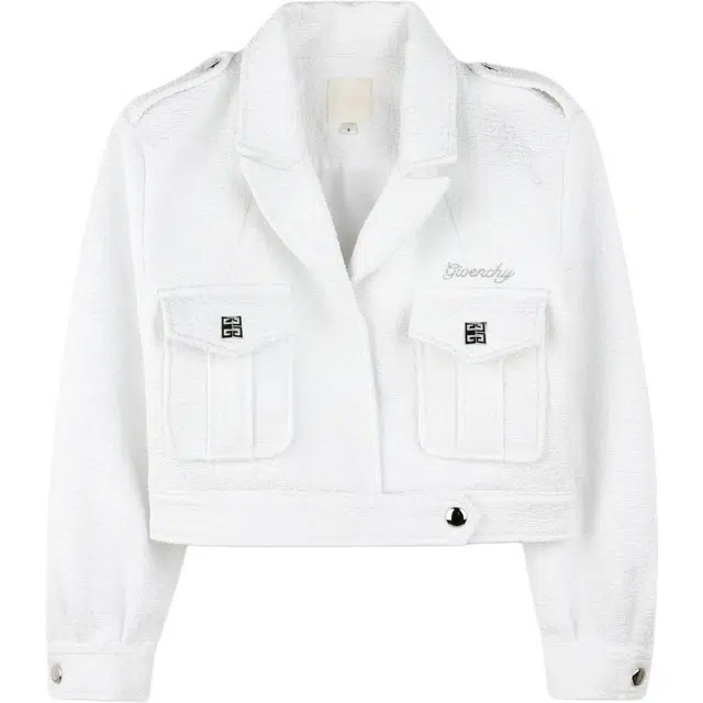 纪梵希夹克外套 字母图案口袋设计纯色 儿童款