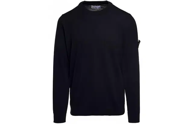 Stone Island Crew Neck Knit Sweater Blue