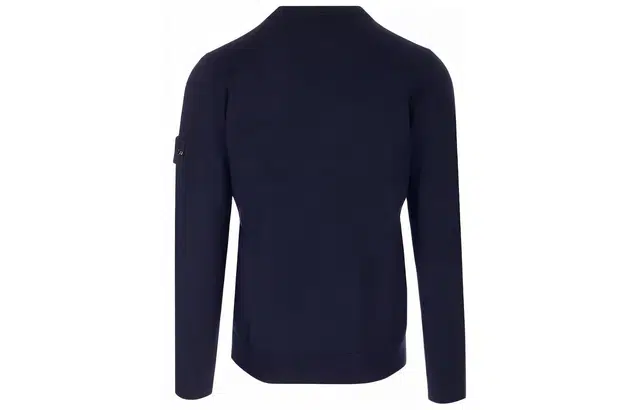 Stone Island Crew Neck Knit Sweater Blue