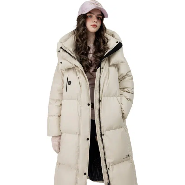 鸭鸭 长款保暖极寒加厚羽绒服 男女同款