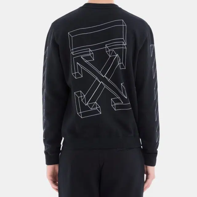 OFF-WHITE Printed Cotton Sweatshirt Black