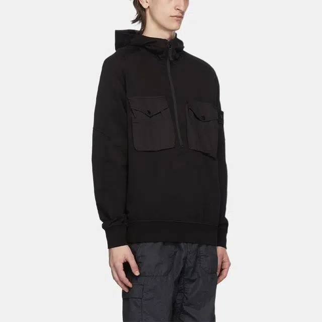 Stone Island Ghost Pieces Hoodie Black