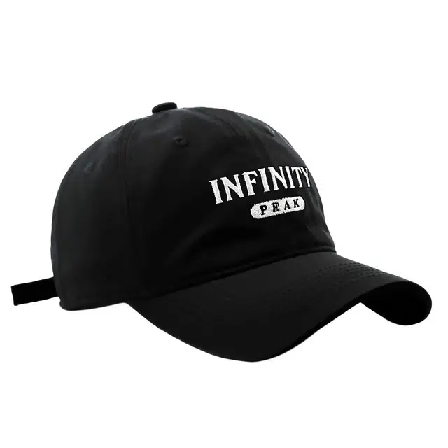 匹克 美式字母刺绣百搭 复古休闲学院风大头围显脸小户外运动 棉 鸭舌帽 黑色 男女同款情侣款