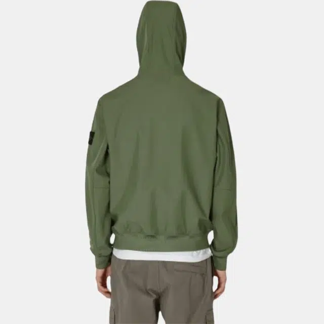 Stone Island Soft Shell Jacket Moss Green
