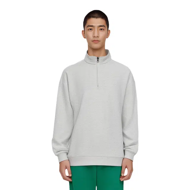 海尔斯 简约纯色休闲舒适百搭立领长袖卫衣 男款