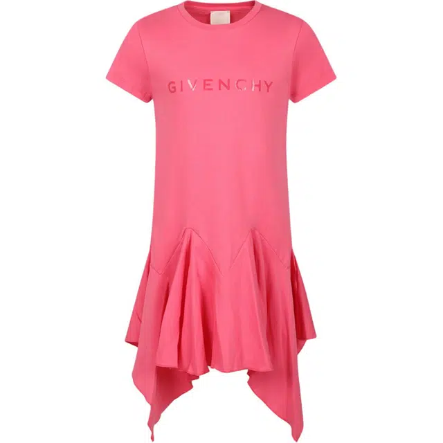 纪梵希连衣裙 棉质平纹针织短袖 儿童款