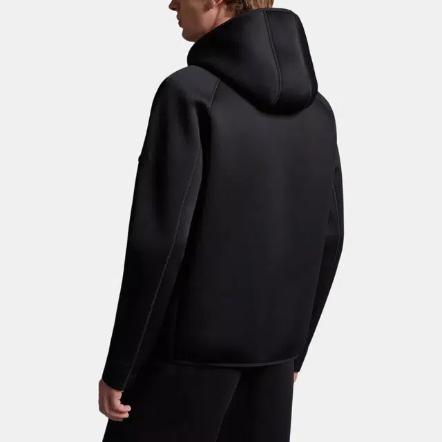 Moncler Neoprene Zip-Up Hoodie