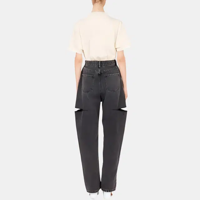 Maison Margiela Washed Distressed Wide Leg Jeans