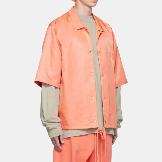 Fear of God Essentials FW22 Ss Nylon Shirt Coral