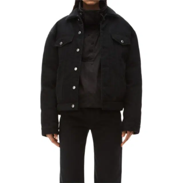 Alexander Wang Denim Biker Jacket Black