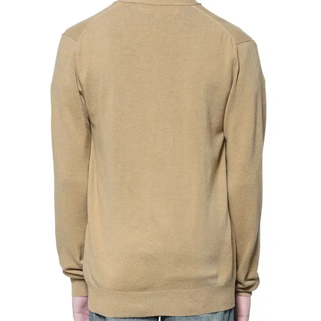 CDG Play V-neck Cardigan Beige