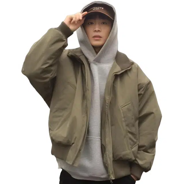 黑马漫画 美式飞行员男款秋季短款外套廓形潮牌机车夹克 男女同款