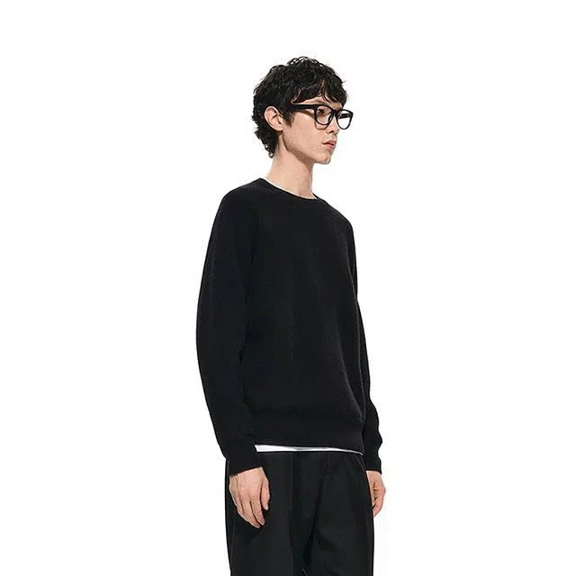 速写 纯色简约日常宽松柔软毛衣 男款