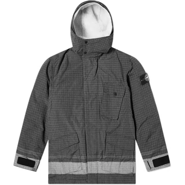 Stone Island Reflective Down Jacket Black