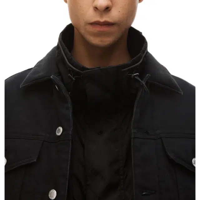 Alexander Wang Denim Biker Jacket Black