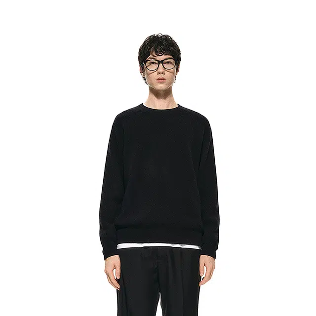 速写 纯色简约日常宽松柔软毛衣 男款