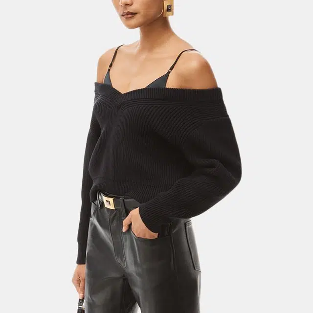 Alexander Wang FW22 Black Knit Top