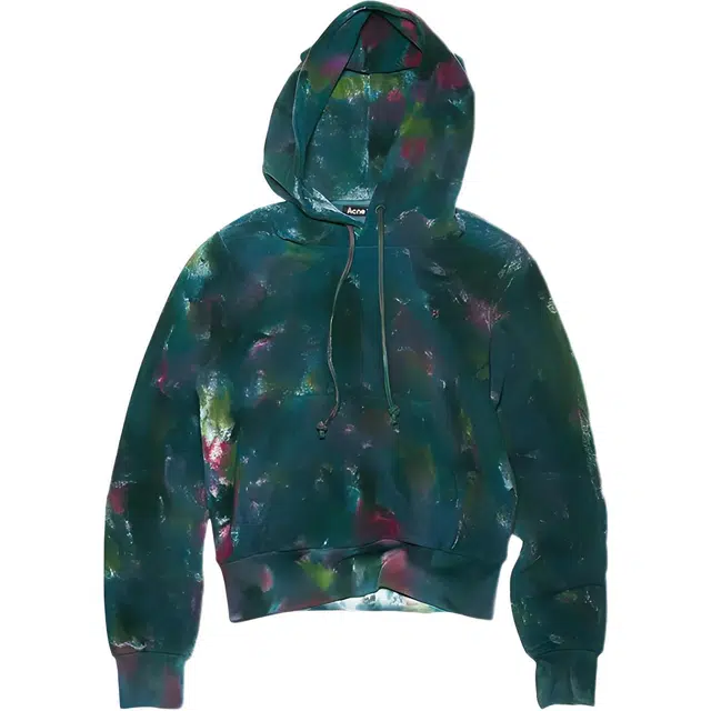 Acne Studios Face Hoodie Green