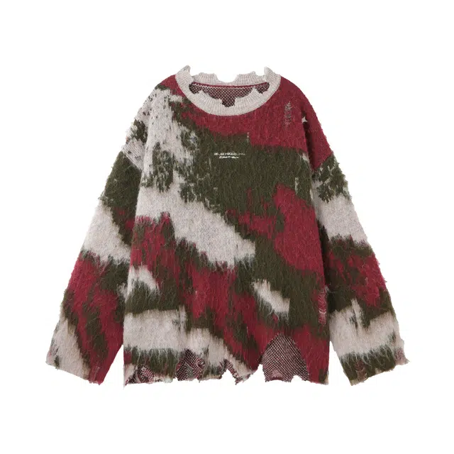 BJHG Reckless Vintage Embroidered Logo Pullover Sweater