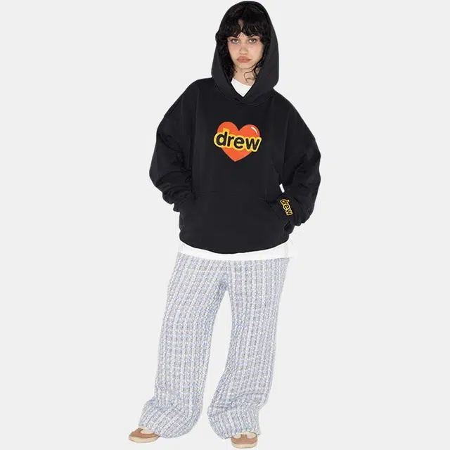 Drew House SS23 i love drew i love drew hoodie black
