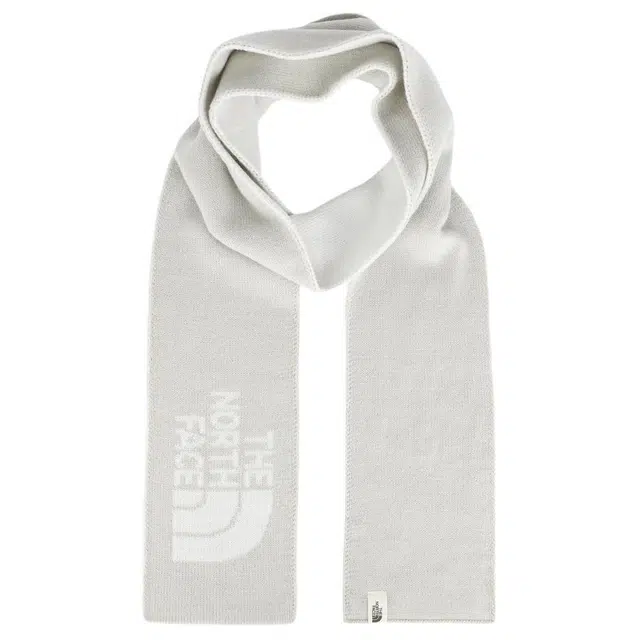 The North Face Logo Acrylic Scarf White Sand