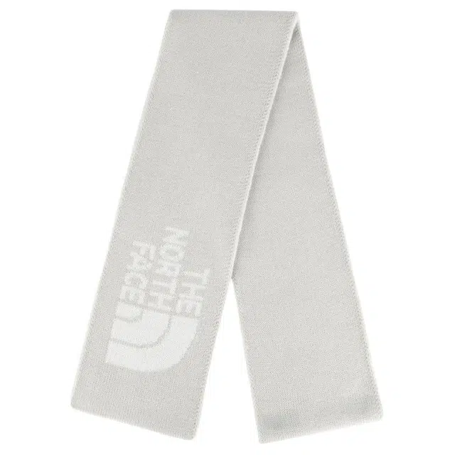 The North Face Logo Acrylic Scarf White Sand