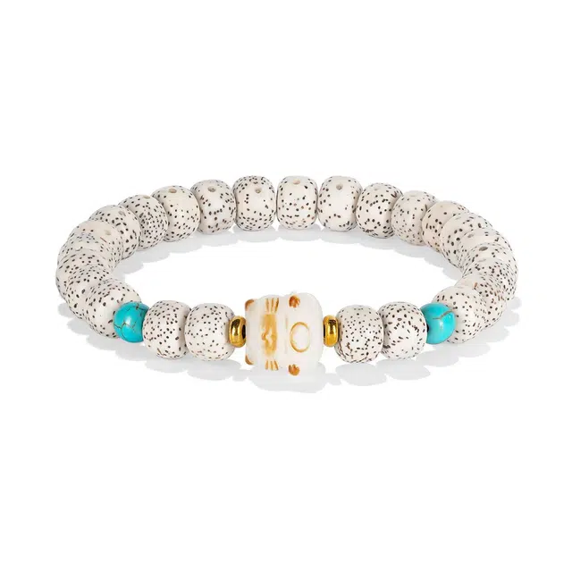 【招财猫】 芳缘小傅 本命年有钱花莲花转运珠 文玩手持佛珠纳福复古国风高品质 #好运 星月菩提 手串 女款